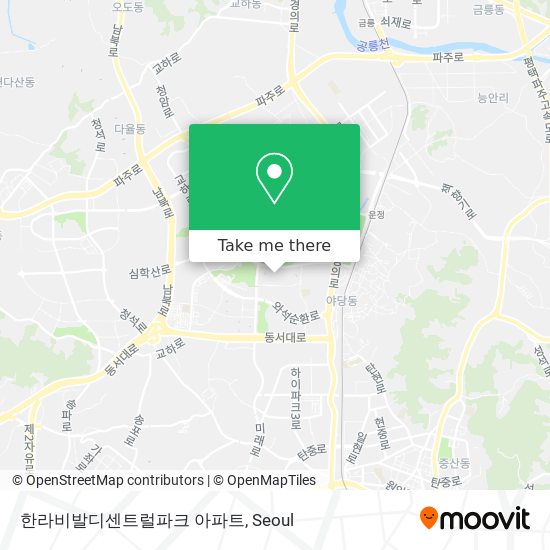 한라비발디센트럴파크 아파트 map