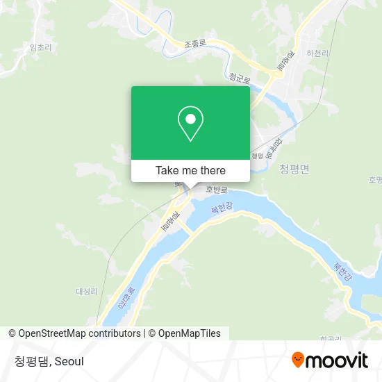 청평댐 map
