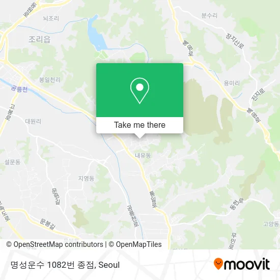 명성운수 1082번 종점 map