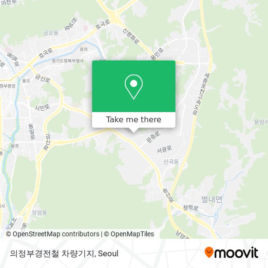 의정부경전철 차량기지 map