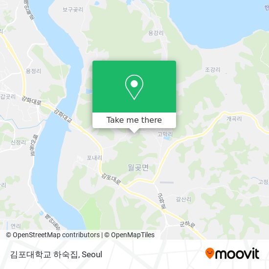 김포대학교 하숙집 map