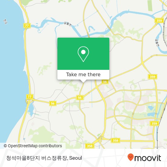 청석마을8단지 버스정류장 map