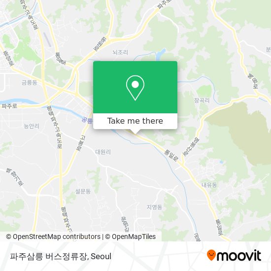 파주삼릉 버스정류장 map