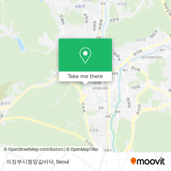 의정부시청앞길바닥 map