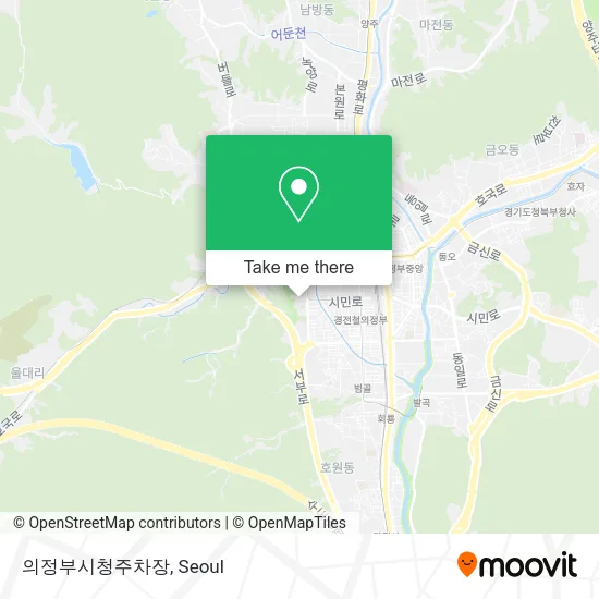 의정부시청주차장 map