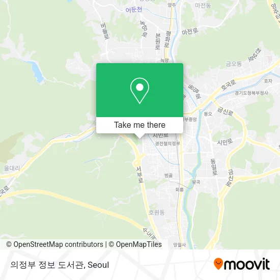 의정부 정보 도서관 map