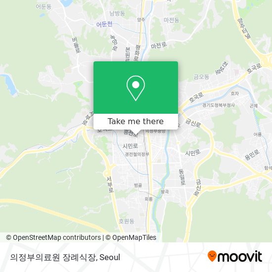 의정부의료원 장례식장 map