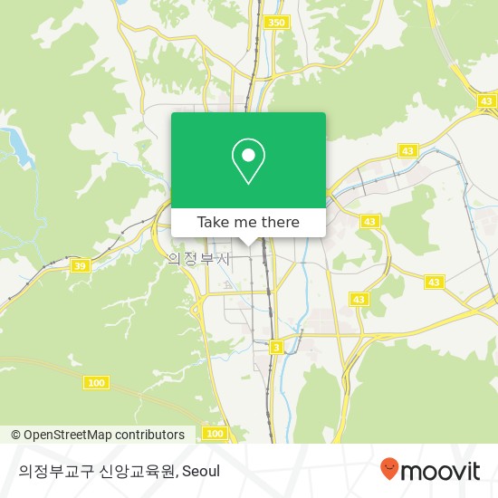 의정부교구 신앙교육원 map