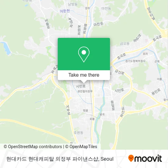 현대카드 현대캐피탈 의정부 파이낸스샵 map