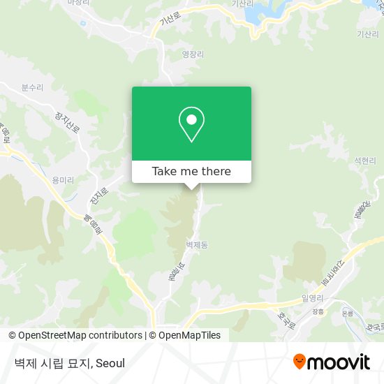 벽제 시립 묘지 map