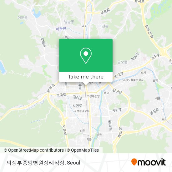 의정부중앙병원장례식장 map