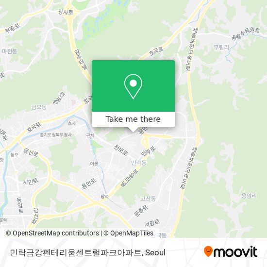민락금강펜테리움센트럴파크아파트 map