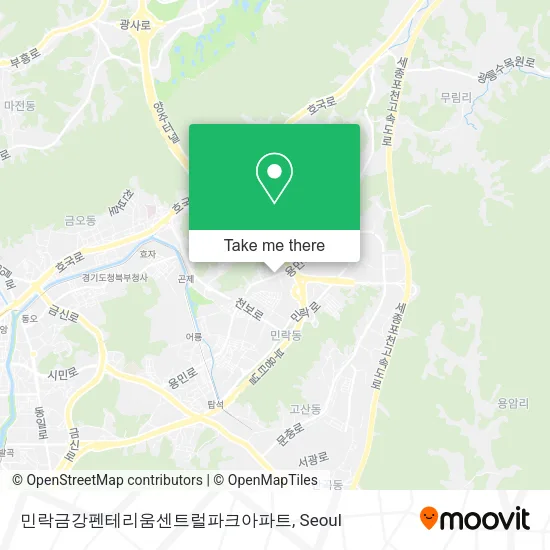 민락금강펜테리움센트럴파크아파트 map