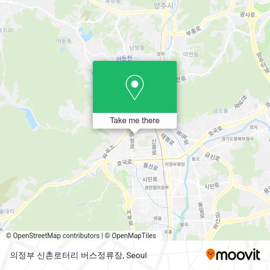 의정부 신촌로터리 버스정류장 map