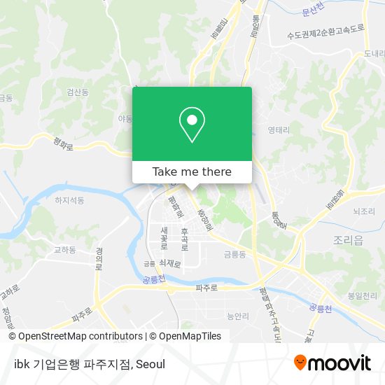 ibk 기업은행 파주지점 map