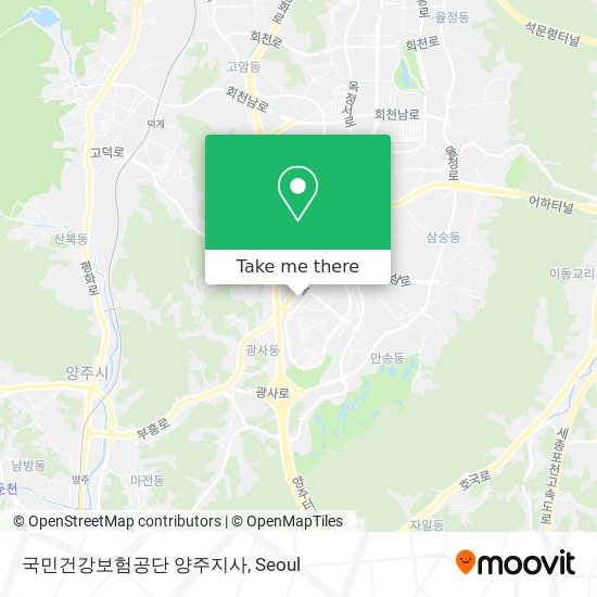 국민건강보험공단 양주지사 map