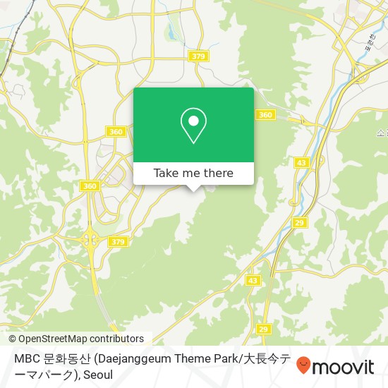 MBC 문화동산 (Daejanggeum Theme Park / 大長今テーマパーク) map