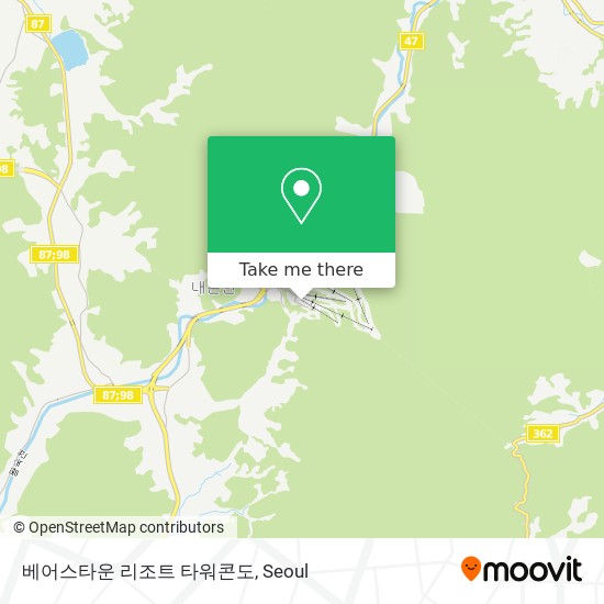 베어스타운 리조트 타워콘도 map