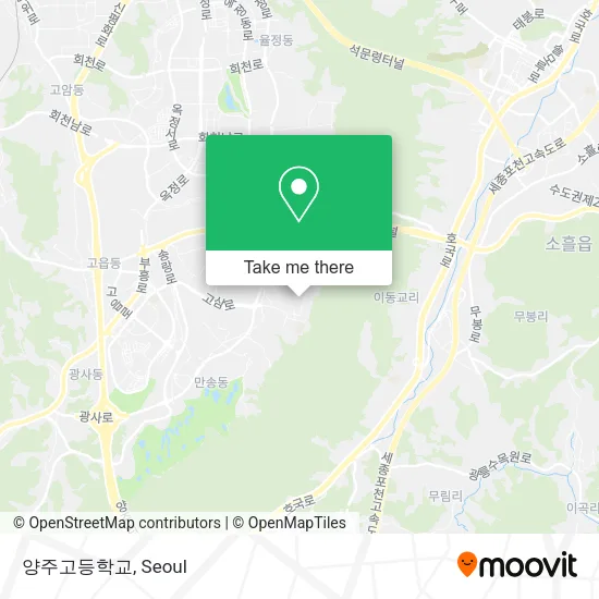 양주고등학교 map