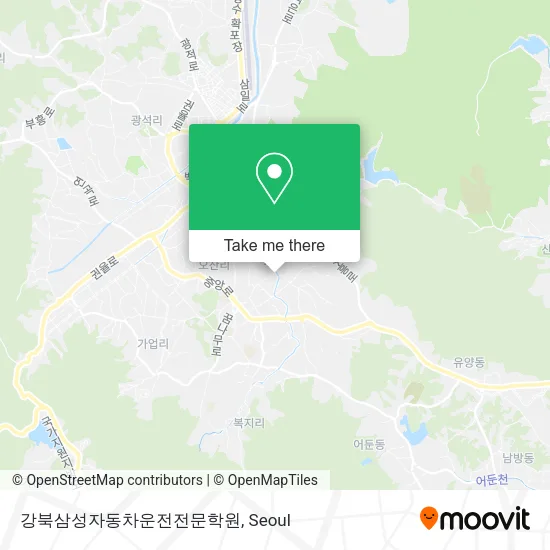 강북삼성자동차운전전문학원 map