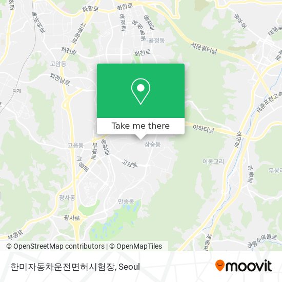 한미자동차운전면허시험장 map