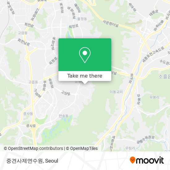 중견사제연수원 map