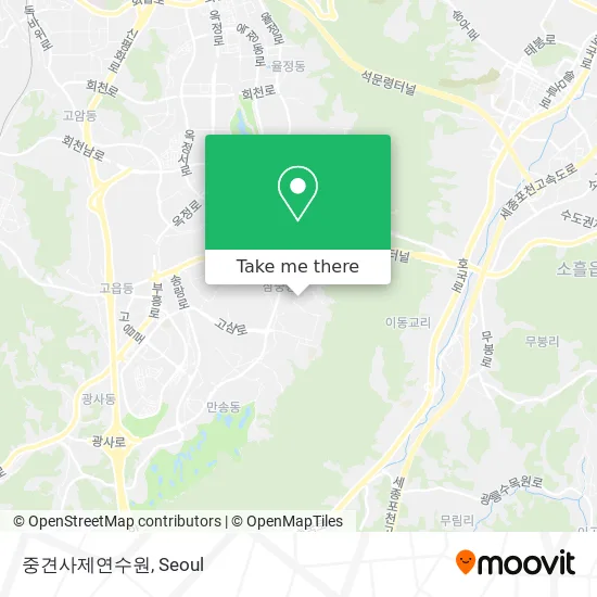 중견사제연수원 map