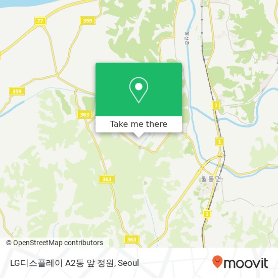 LG디스플레이 A2동 앞 정원 map