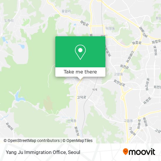 How to get to Yang Ju Immigration Office in 양주시, 경기도 by Bus or Subway?