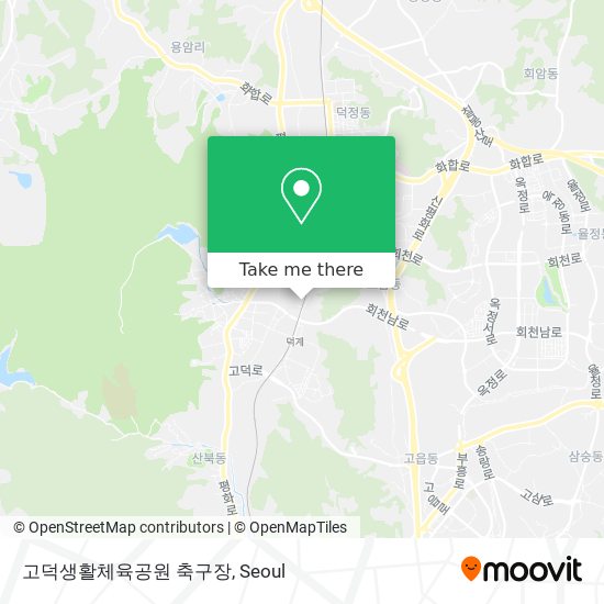 고덕생활체육공원 축구장 map