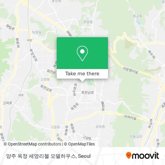 양주 옥정 세영리첼 모델하우스 map