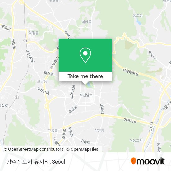양주신도시 유시티 map