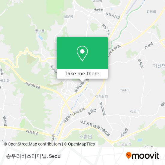 송우리버스터미널 map