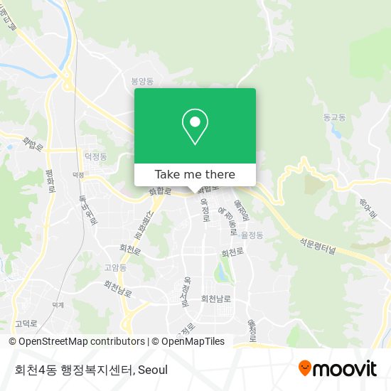 회천4동 행정복지센터 map