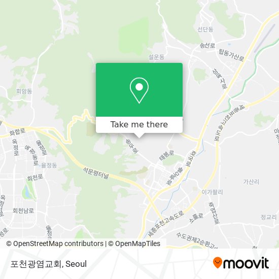 포천광염교회 map