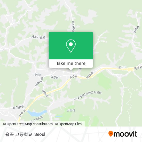 율곡 고등학교 map