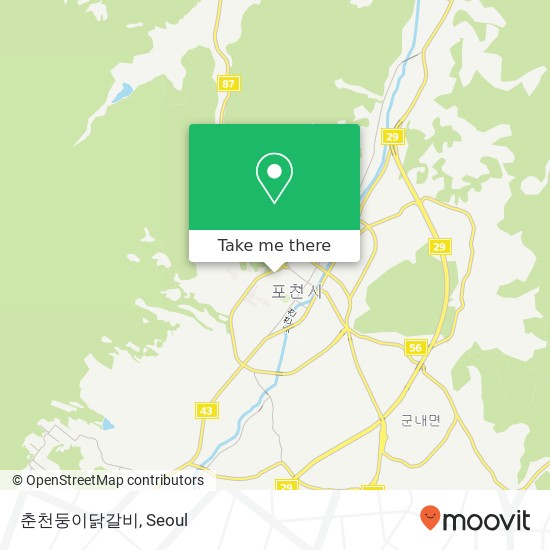 춘천둥이닭갈비 map