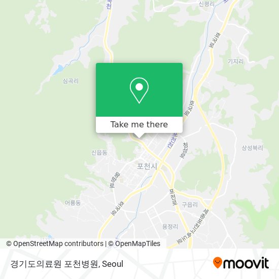 경기도의료원 포천병원 map
