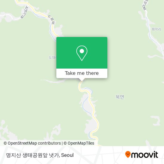 명지산 생태공원앞 냇가 map