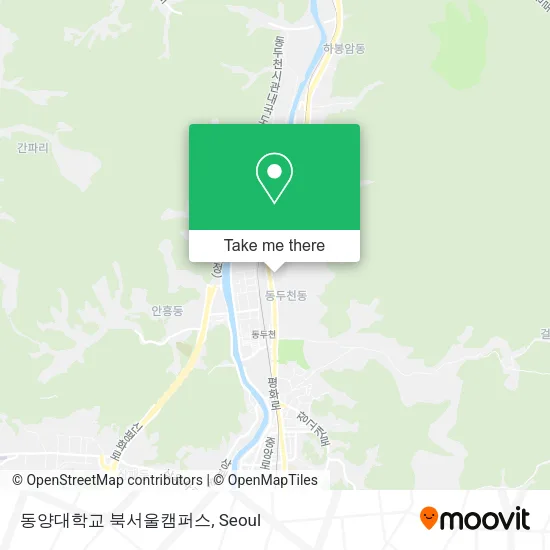 동양대학교 북서울캠퍼스 map