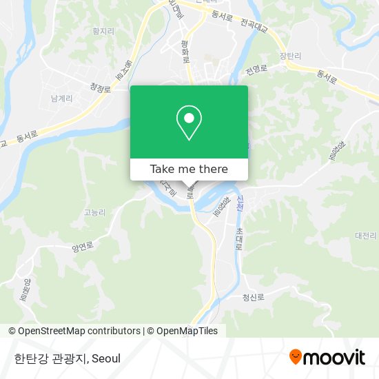 한탄강 관광지 map