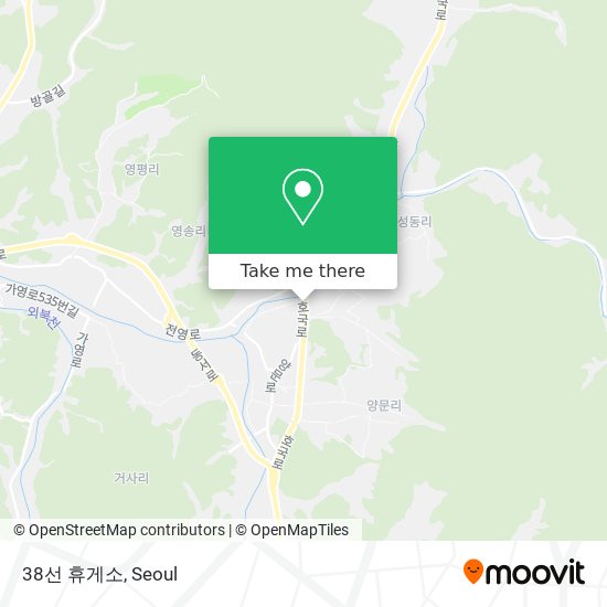 38선 휴게소 map