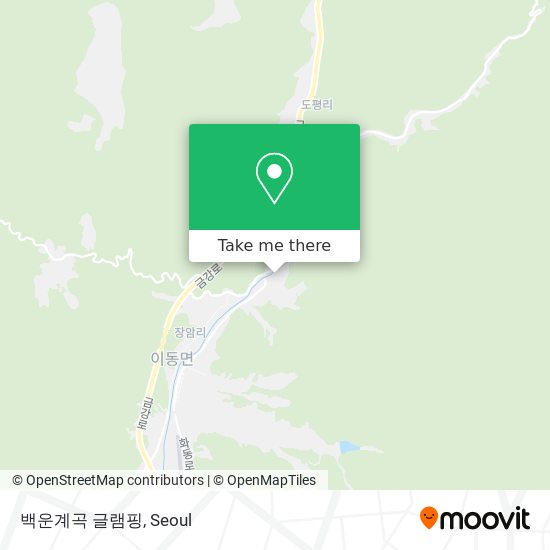백운계곡 글램핑 map