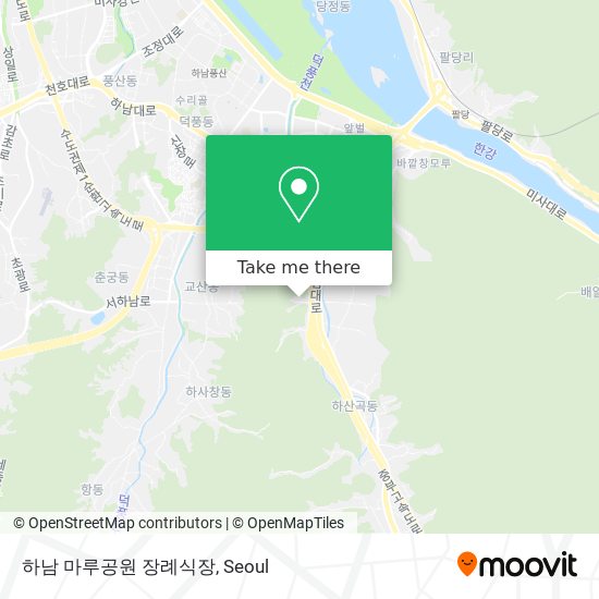 하남 마루공원 장례식장 map