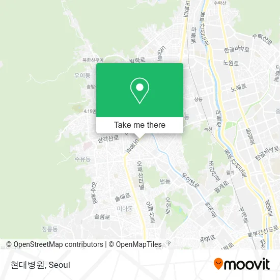 현대병원 map