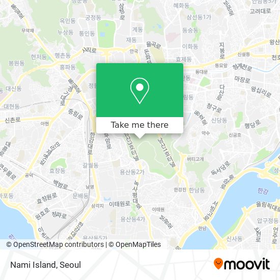 Nami Island map