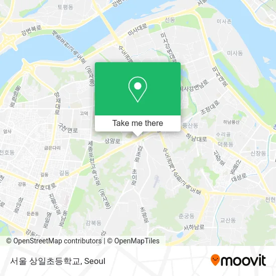 서울 상일초등학교 map