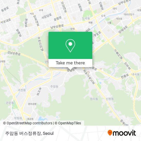 주암동 버스정류장 map