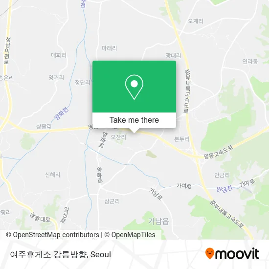 여주휴게소 강릉방향 map