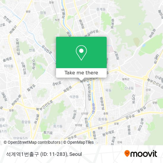 석계역1번출구 (ID: 11-283) map